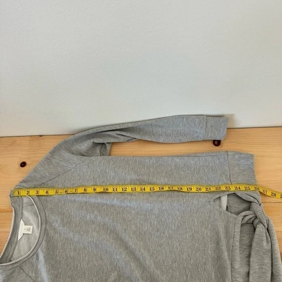 Caslon Heather Gray Crew Neck Sweater with Side Tie XS - Picture 11 of 11